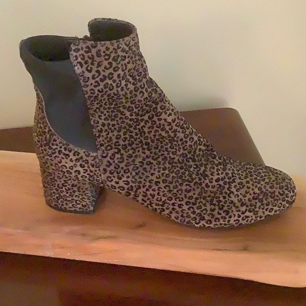 The Flexx Suede Leopard Skin Ankle Boots